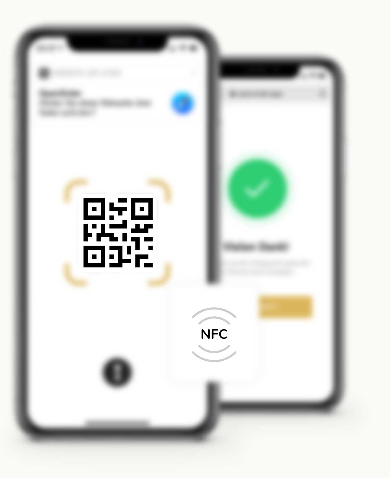 Selbstständige Buchung eines Tisches via QR-Code oder NFC Chip