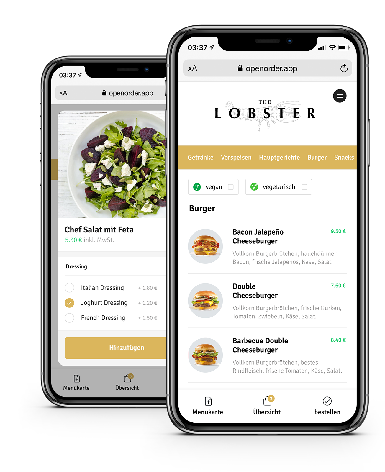 Bestellen Sie selbstständig über Ihr Smartphone